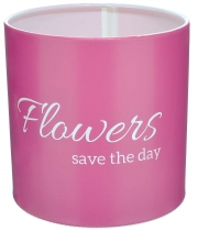 Изображение товара Коробка для квітів пластикова Save the day рожева 140/140